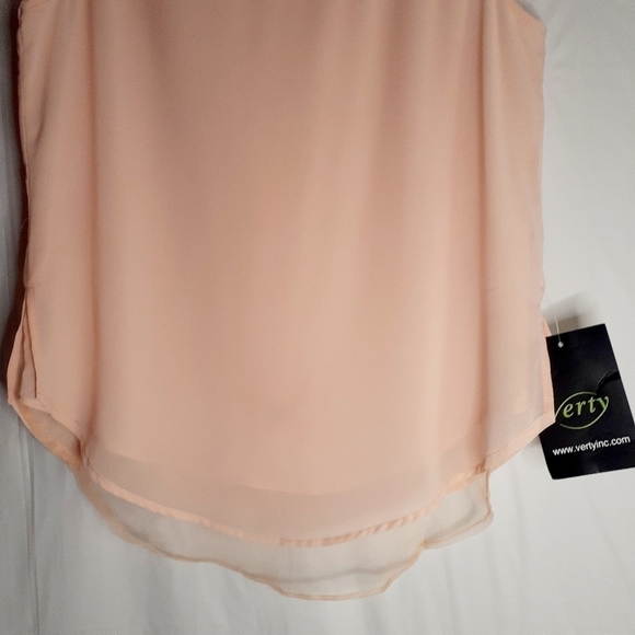 Verty  Women Peach  Embellished/Sleeveless Blouse - Picture 4 of 7